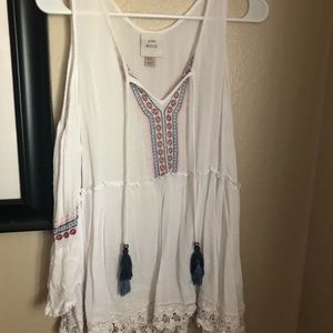 Plus size off the shoulder boho top